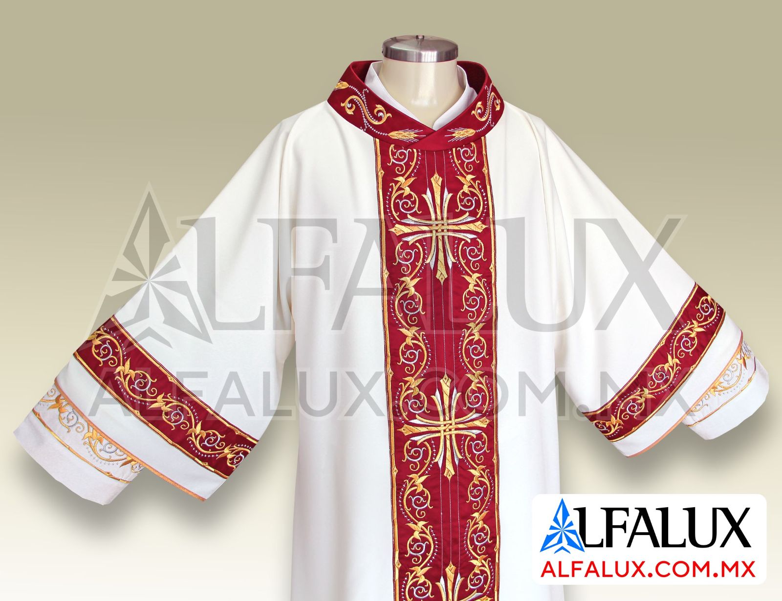 15 CARDENAL Alfalux Dalmatica Blanco Central Mangas RojoQuem ClloBord 197